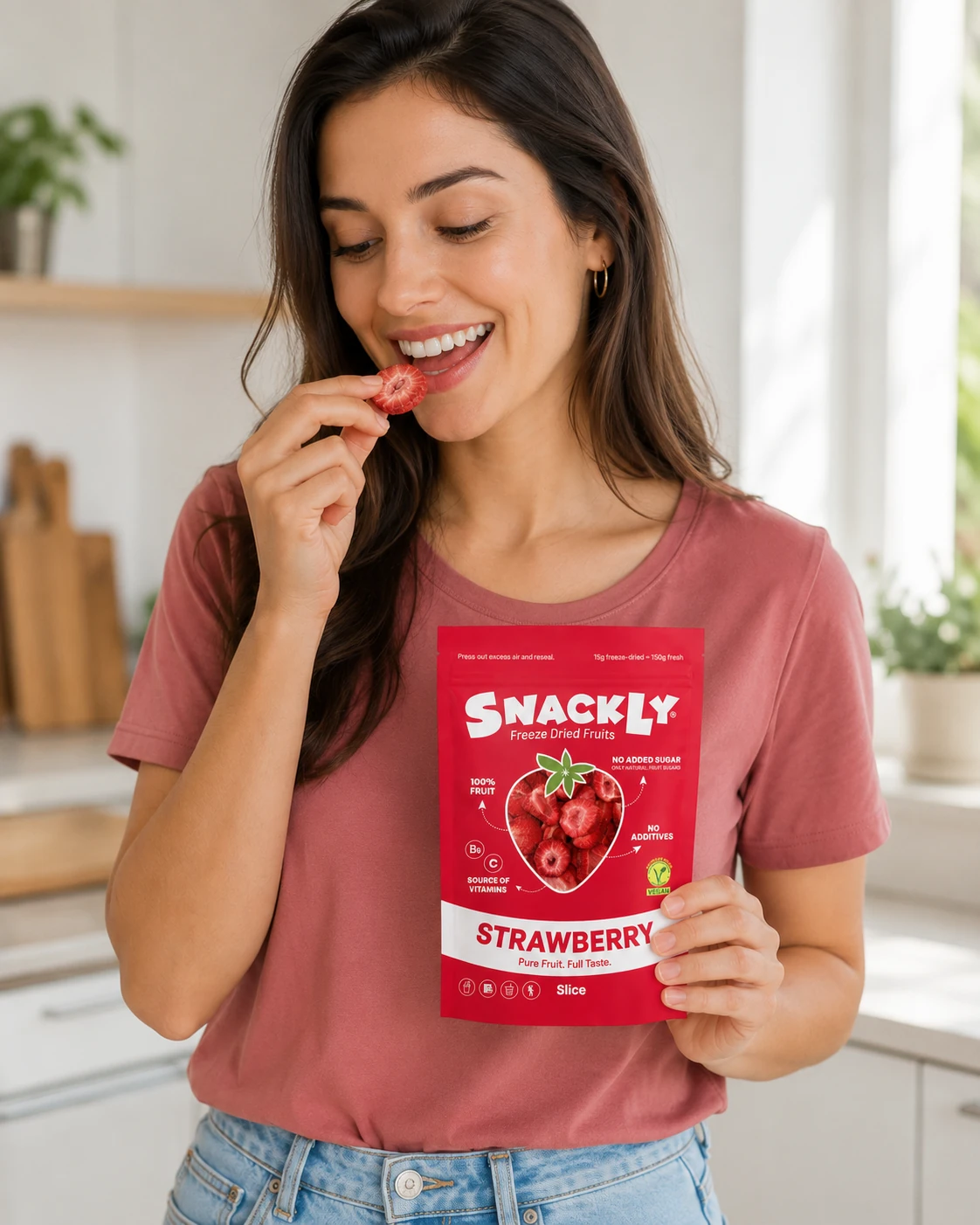 Natural Delights | Freeze Dried Strawberries Snack with Crisp Texture | Healthy Fruit Treat for On-the-Go Enjoyment 2