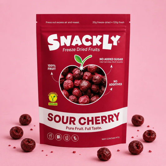 Natural Freeze-Dried Cherries | 100% Pure Fruit with High Nutritional Value | Crunchy Snack for Health Benefits 0